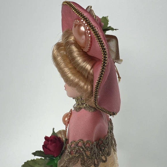 Vintage Kurt S Adler KSA Victorian Porcelain Doll Christmas Ornament Mauve Pink - Picture 12 of 16